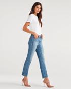 7 For All Mankind Women's Ankle Skinny With Laser Sides In Vintage Park