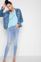 7 For All Mankind B(air) Ankle Skinny With Destroy In Sunfaded