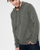 7 For All Mankind Men's Pullover Sweater Hoodie In Heather Charcoal