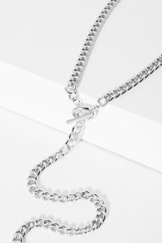 7 For All Mankind Lane Necklace In Silver