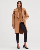 7 For All Mankind Long Jacket In Camel