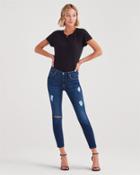 7 For All Mankind Women's B(air) Denim Ankle Skinny With Destroy In Duchess