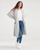 7 For All Mankind Women's Long Cardigan In Heather Grey