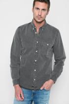 7 For All Mankind Long Sleeve Stone Washed Shirt In Black
