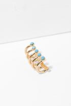7 For All Mankind Oracle Ear Cuff In Turquoise And Gold