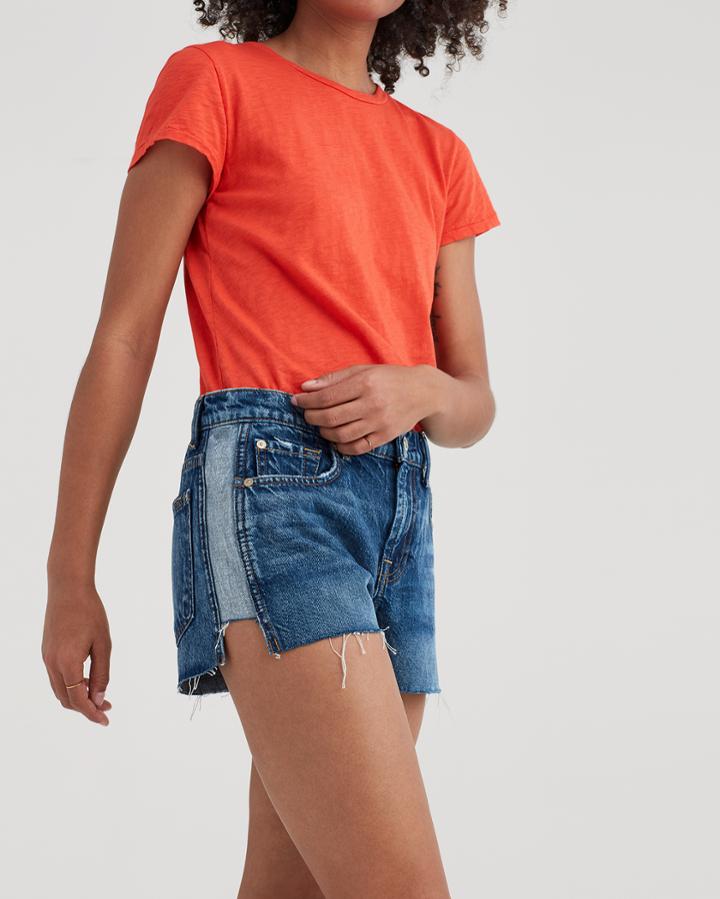 7 For All Mankind Short With Reverse Side Panel In Mojave Dusk