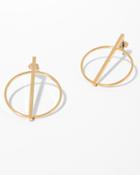 7 For All Mankind Five And Two Raine Earrings In Gold