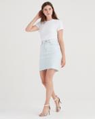 7 For All Mankind Pencil Skirt With Destroy In Cloud Bleach Out