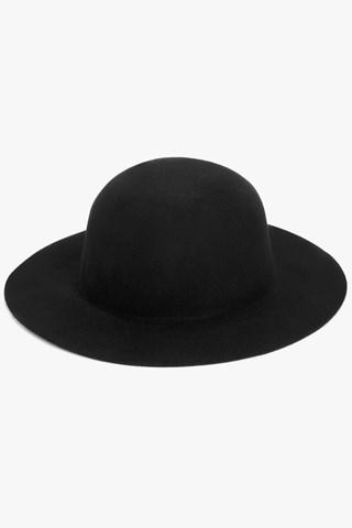 7 For All Mankind Lawton Open Crown Fedora In Black