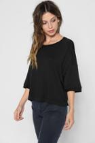 7 For All Mankind Oversized Tee In Black