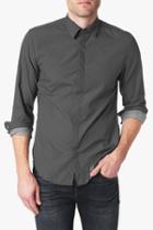 7 For All Mankind Long Sleeve Clean Front Shirt In Black & White