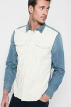 7 For All Mankind Inside Out Trucker Shirt In Vintage Light