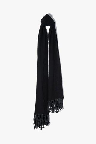 7 For All Mankind Donni Poodle Scarf In Black