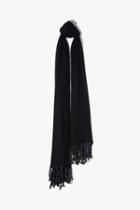 7 For All Mankind Donni Poodle Scarf In Black