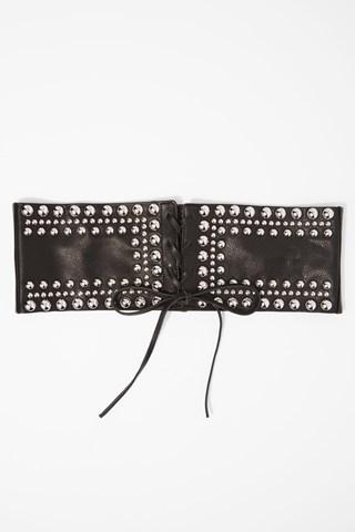 7 For All Mankind Moto Corset In Black And Silver
