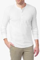 7 For All Mankind Long Sleeve Henley In White
