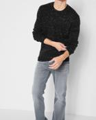7 For All Mankind Men's Nep Crewneck Sweater In Charcoal