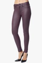 7 For All Mankind The Seamed Skinny In Burgundy Crackle