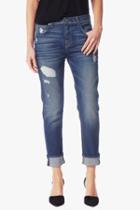 7 For All Mankind Relaxed Skinny With Destroy In Aggressive Indigo