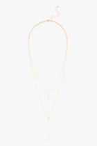 7 For All Mankind Double Strand Necklace In Gold