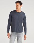 7 For All Mankind Men's Rivera Sweater In Heather Navy