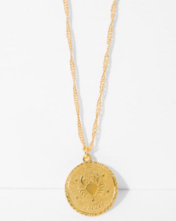 7 For All Mankind Cam Cancer Necklace In Gold
