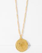 7 For All Mankind Cam Cancer Necklace In Gold