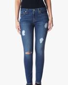 7 For All Mankind Women's B(air) Denim Ankle Skinny With Destroy In Reign