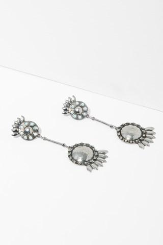 7 For All Mankind Sunflower Earrings In Silver