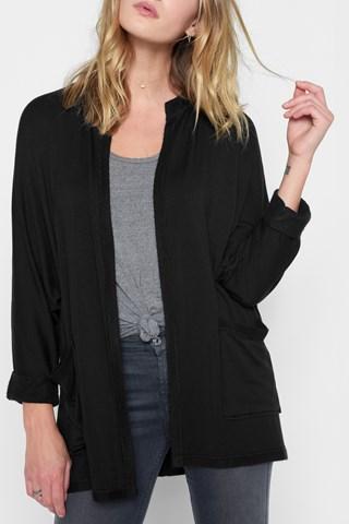 7 For All Mankind Dolman Wedge Cardigan In Black