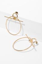7 For All Mankind Loop Earrings In Gold