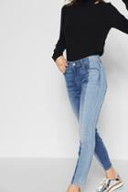 7 For All Mankind Ankle Skinny With Shadow Seam And Studs In Madison Shadow