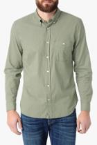 7 For All Mankind Long Sleeve Vintage Dobby Print Shirt In Ivy