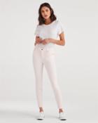 7 For All Mankind Women's High Waist Ankle Skinny In Pink Sunrise
