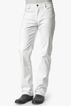 7 For All Mankind Standard Classic Straight With Clean Pocket In White Denim