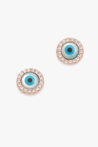 7 For All Mankind Lillian Studs In Rose Gold