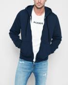 7 For All Mankind Men's Zip Through Hoodie In Vintage Blue