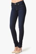 7 For All Mankind Slim Illusion Mid Rise Roxanne Original Skinny In Classic Dark Blue
