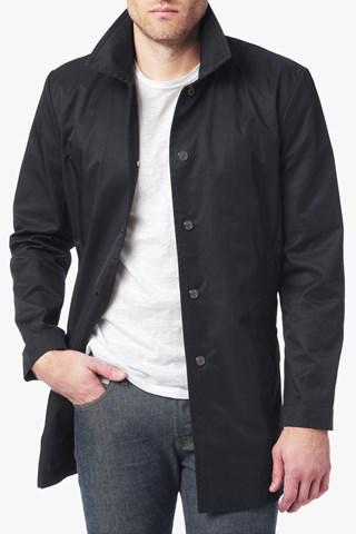 7 For All Mankind Mac Coat In Black