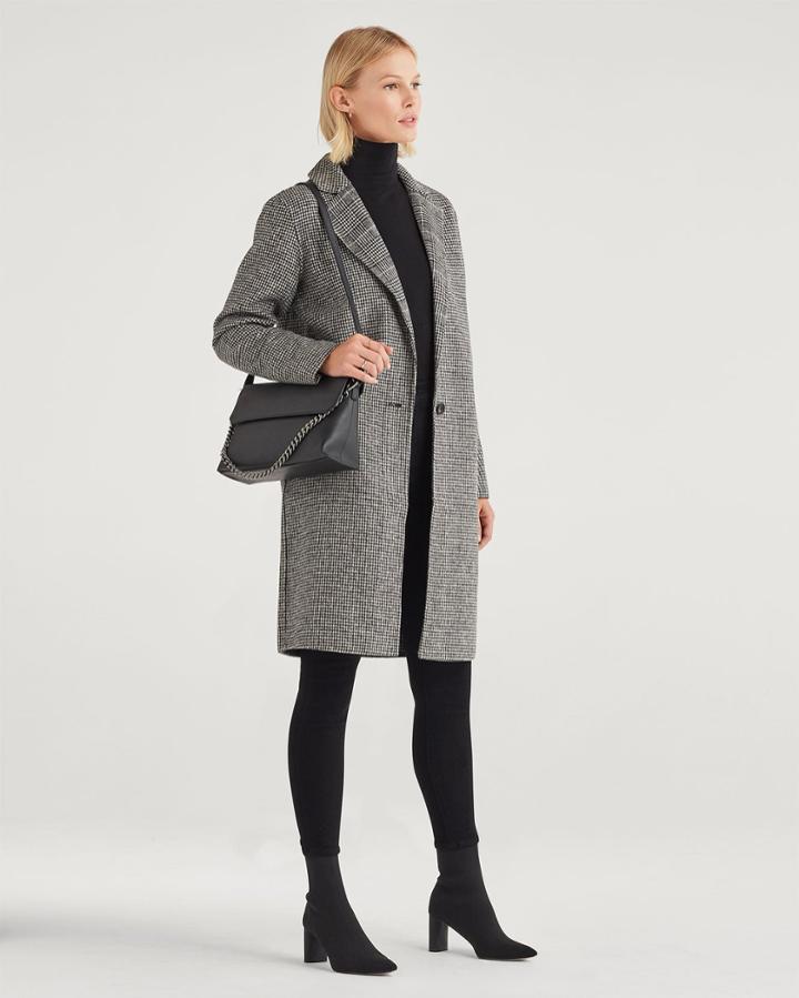 7 For All Mankind Women's Leather Shoulder Bag In Black