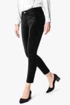 7 For All Mankind The Ankle Skinny With Countour Waistband In Black Velvet