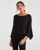 7 For All Mankind Women's Bell Sleeve Pullover In Black