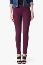 7 For All Mankind The Ankle Skinny In Cranberry Sateen
