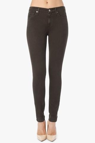 7 For All Mankind The Mid Rise Skinny In Dark Chocolate
