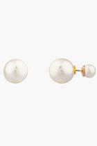 7 For All Mankind Double Ball Earring In Pearl