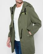 7 For All Mankind Men's Hooded Parka In Army