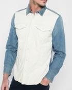 7 For All Mankind Men's Inside Out Trucker Shirt In Vintage Light
