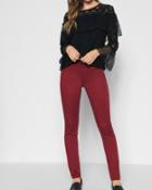 7 For All Mankind Women's B(air) Color Ankle Skinny In Oxblood