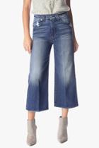 7 For All Mankind Culottes In Rigid Lake Blue