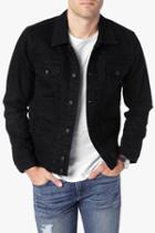 7 For All Mankind Foolproof Denim Trucker Jacket In Towne Black